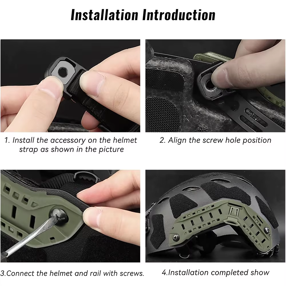 Rail de guidage latéral pour casque tactique FAST, rail de montage ARC pour casque, accessoires pour casque FAST de chasse et d'airsoft