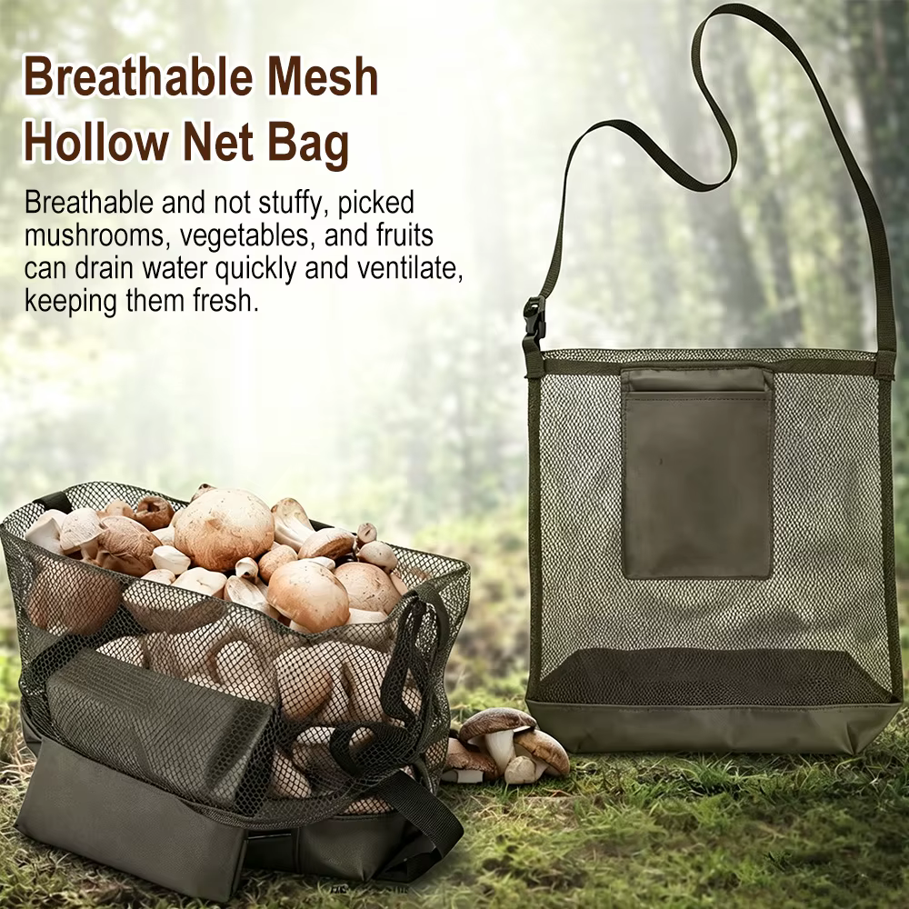 Sac de cueillette de champignons en maille