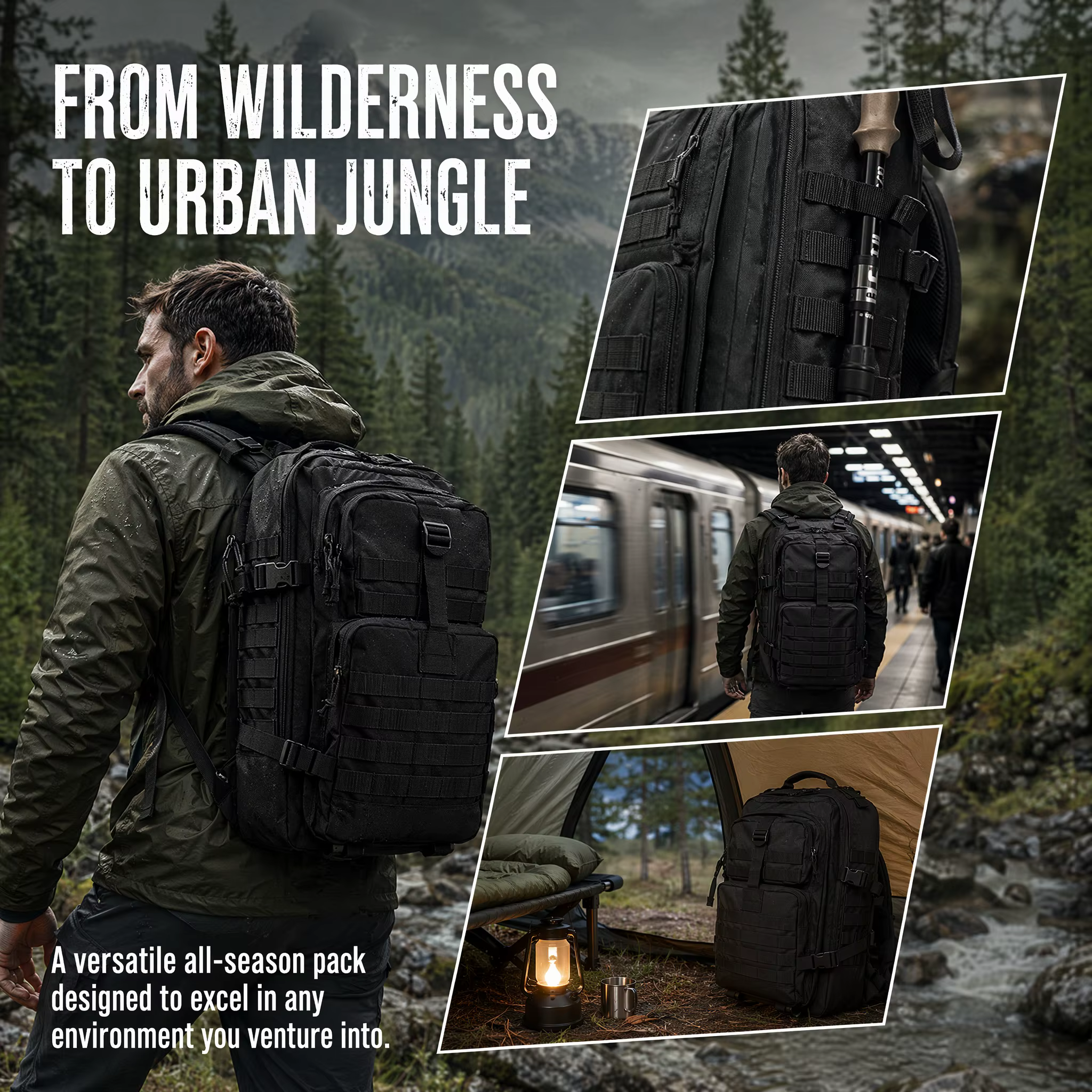 Sac à dos tactique classique pour homme