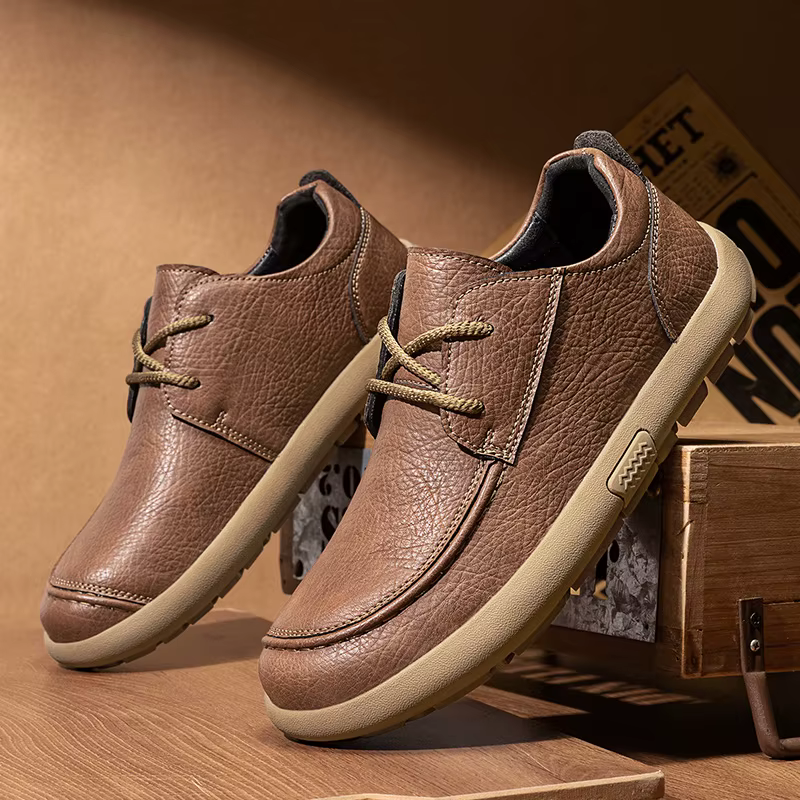 Chaussures plates décontractées pour hommes de marque, mocassins en cuir souple faits à la main, chaussures de conduite pour hommes, baskets, mocassins, grandes tailles, chaussures d'extérieur, vente