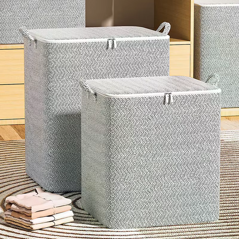 Sac de rangement pour vêtements de grande capacité avec poignée robuste pour la literie et les couvertures