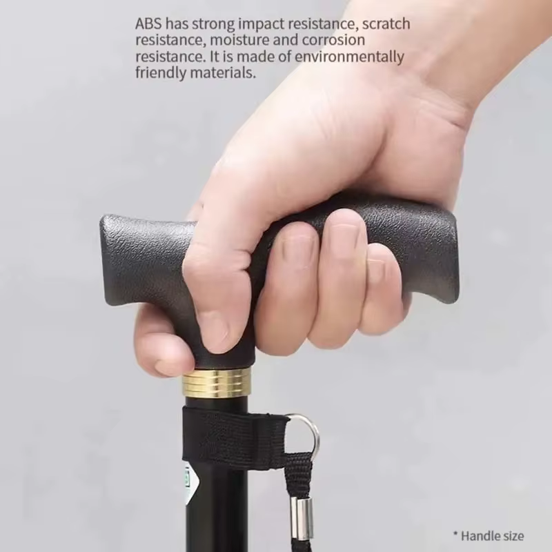 Bâton de marche télescopique réglable et pliable en alliage d'aluminium