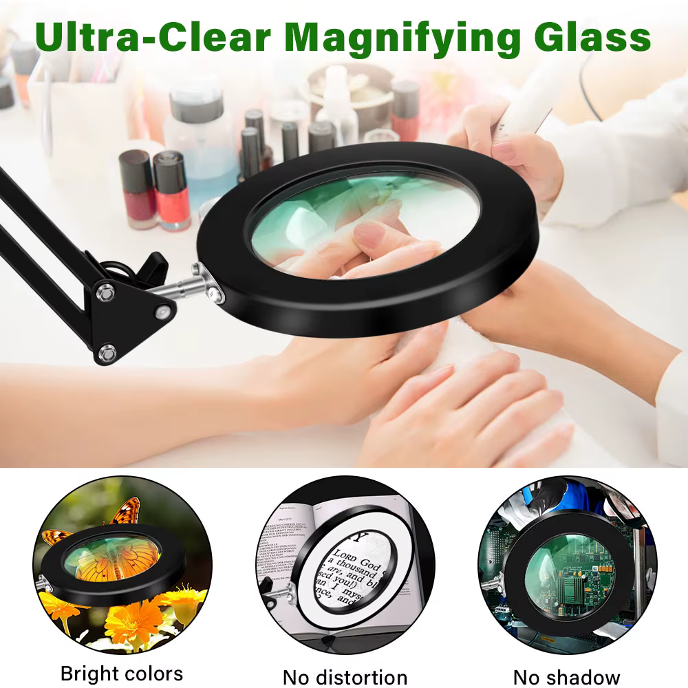 Loupe éclairée 8X USB 3 couleurs 72 LED, pour réparation de fer à souder/lampe de Table/lecture, outil de beauté pour soins de la peau