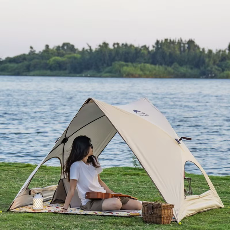 Triangle ouverture automatique rapide tente Portable léger parc pique-nique parasol tente de Camping en plein air plage équipement de Camping