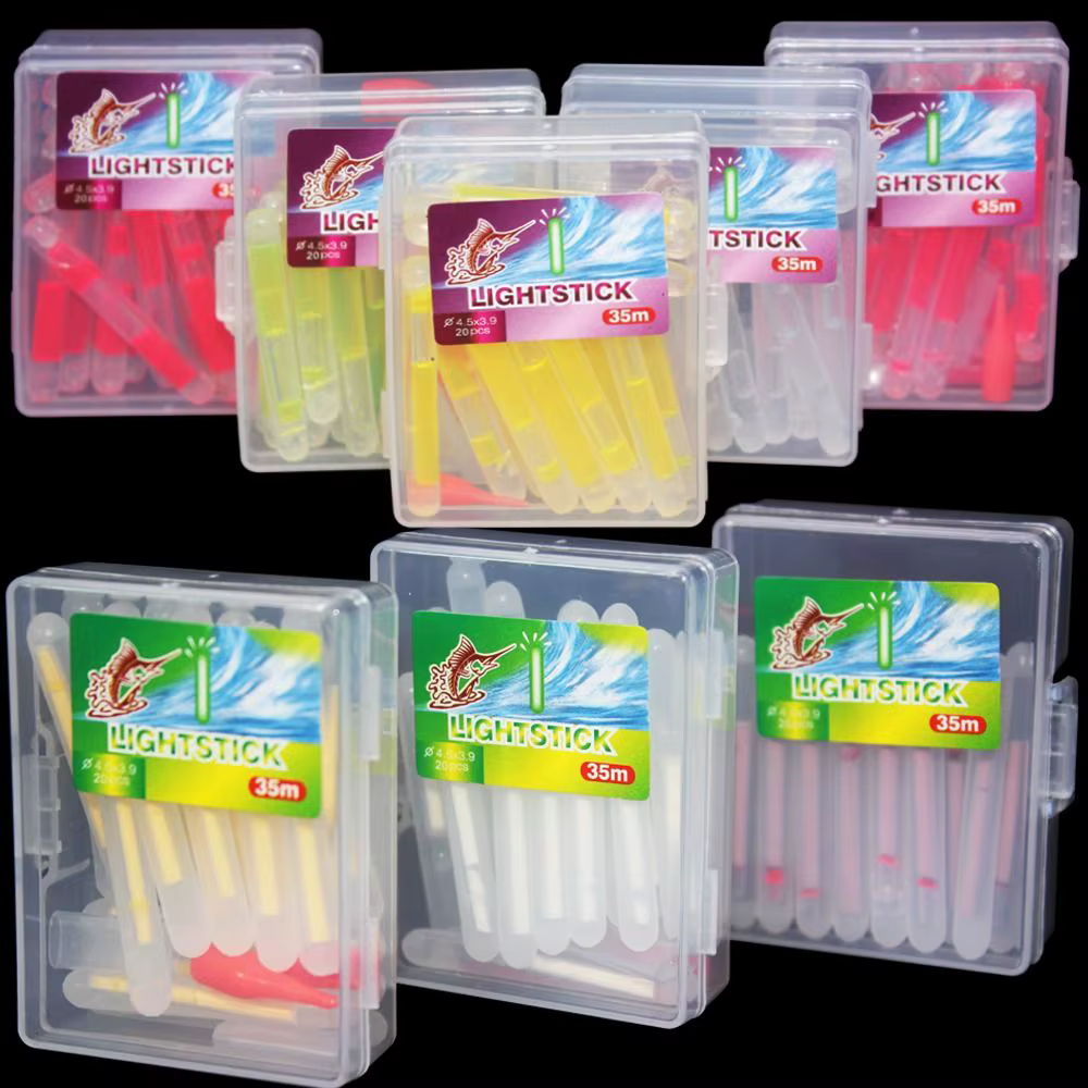 Accessoire Clip sur canne à pêche bâton lumineux lueur sombre lumière chimique Fluorescent
