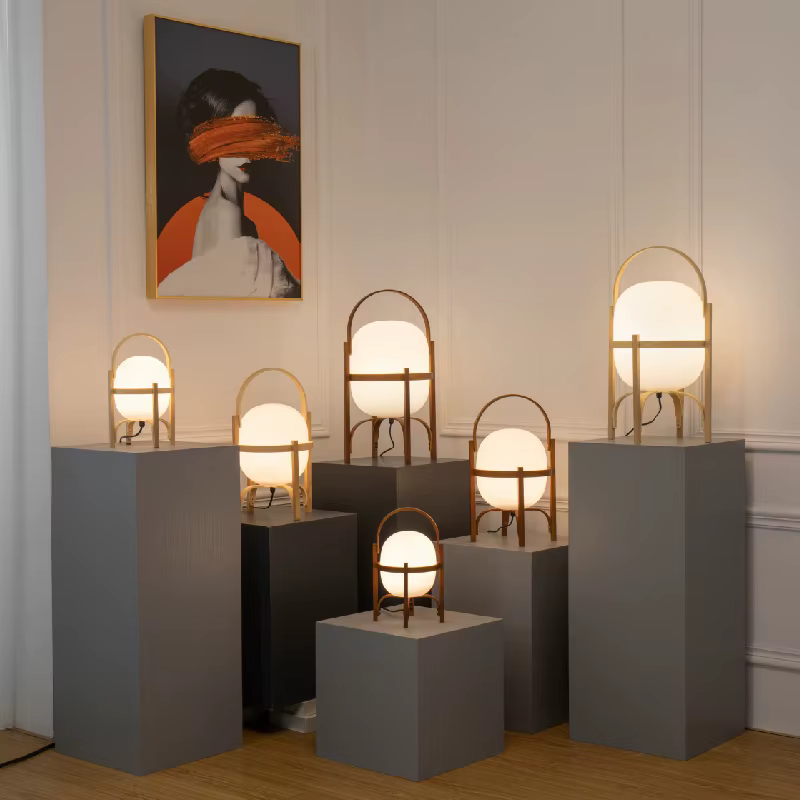 Bois Art moderne lampe de Table japonais chambre chevet Simple LED lampe de bureau salle à manger salon salle d'étude lampadaire décor luminaire