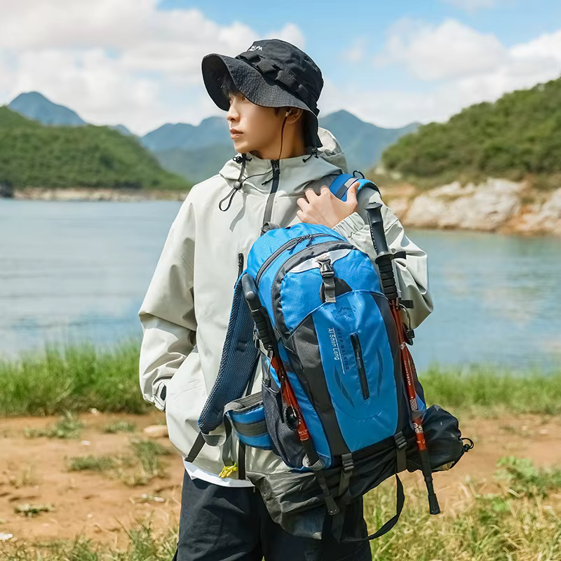 Sac à dos de sport de plein air grande capacité, sac d'alpinisme unisexe, sac à dos de voyage décontracté, sac à dos de camping et de randonnée à double bandoulière