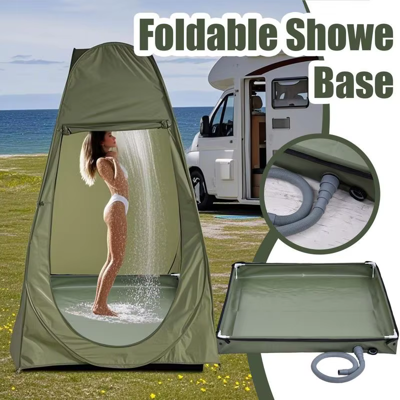 Base de sol de tente de douche pliable