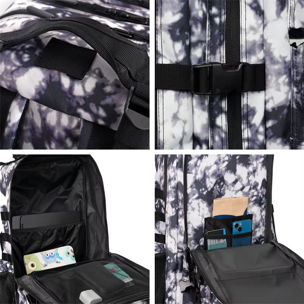 Sac à dos tactique 60L pour hommes, sac de sport imperméable pour voyage, randonnée, camping militaire, chasse, survie