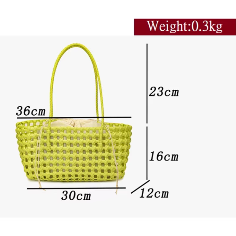Sac à main en paille tressé à la main pour femme, sac de plage d'été, sac de voyage, sac à bandoulière, sac de créateur
