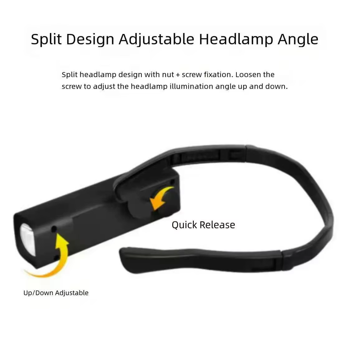 Lampe frontale rechargeable étanche à clip d'oreille