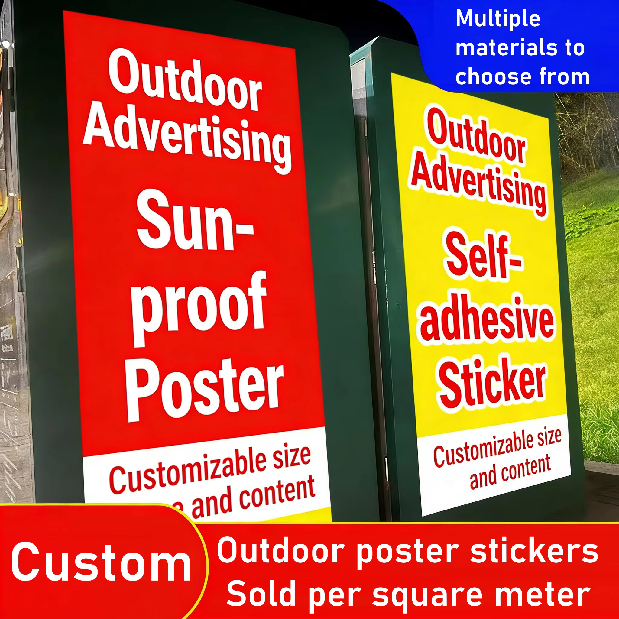 Autocollants publicitaires et décoratifs AIMOR pour vitrines de magasins, logo personnalisé, promotion de films en extérieur