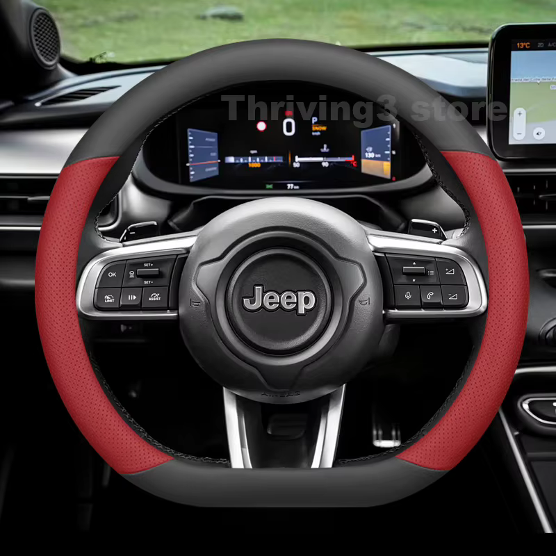 Housse de volant de voiture en cuir pour JEEP Avenger 4XE 2023-2026, accessoires intérieurs automobiles pour JEEP Avenger 2025
