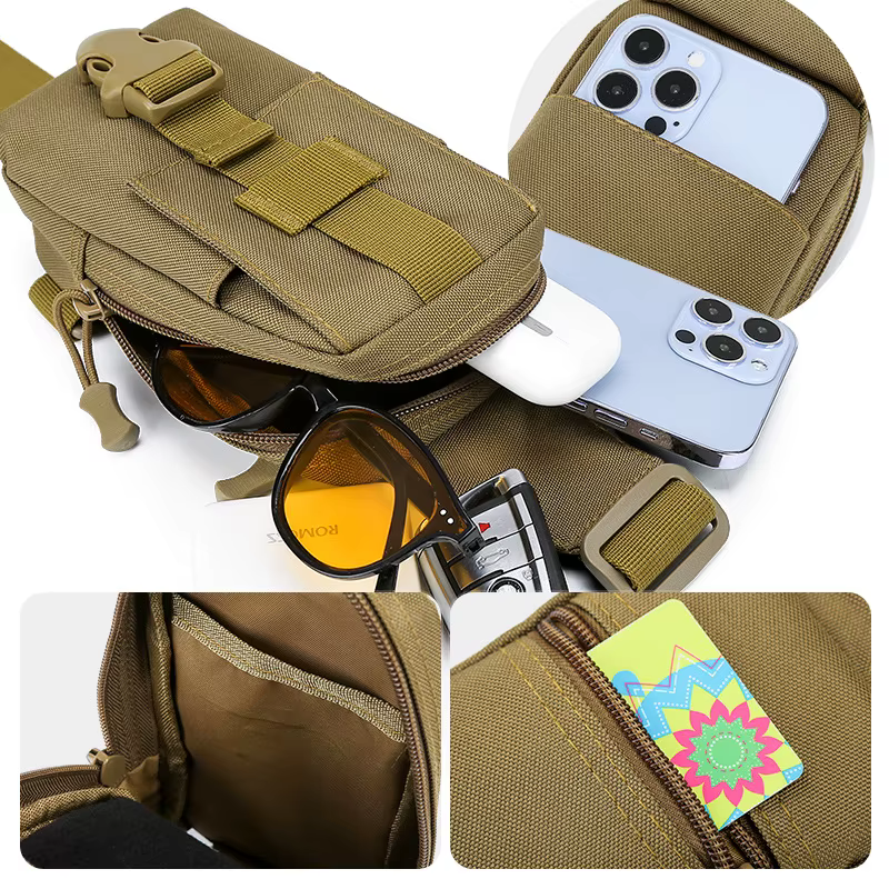 Sac de poitrine Simple pour Sports de plein air, Mini sac à bandoulière étanche pour téléphone portable, sac tactique décontracté