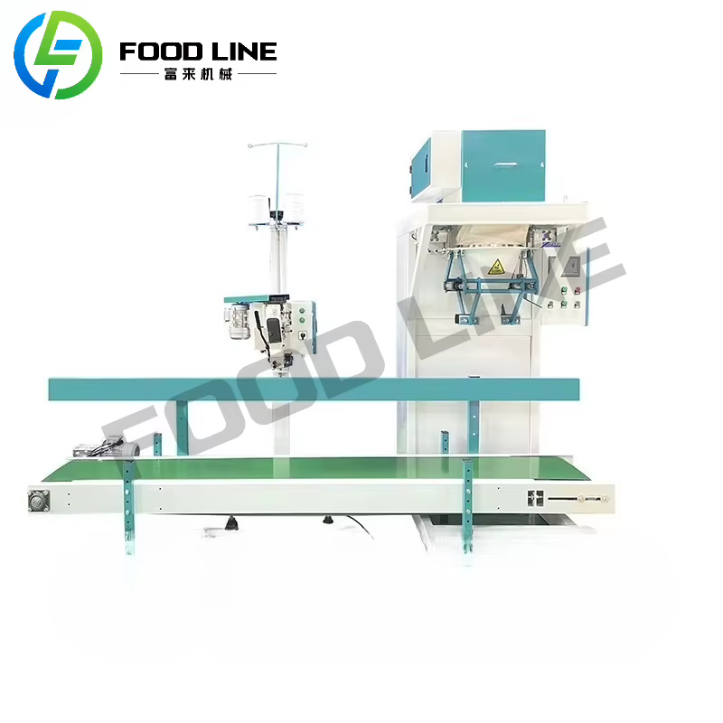 5kg-50kg granulaire riz haricots alimentation cacahuètes noix de cajou maïs Grain Triticale granulés pesant Machine de remplissage sac en plastique pour la nourriture