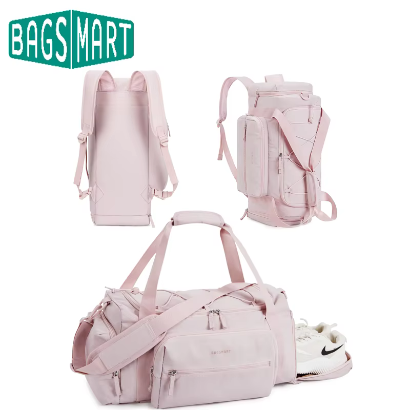 BAGSMART-Sac de sport léger avec compartiment à chaussures pour femme, sacs de sport étanches, bagage à main de voyage, rangement, 30L, 4 en 1