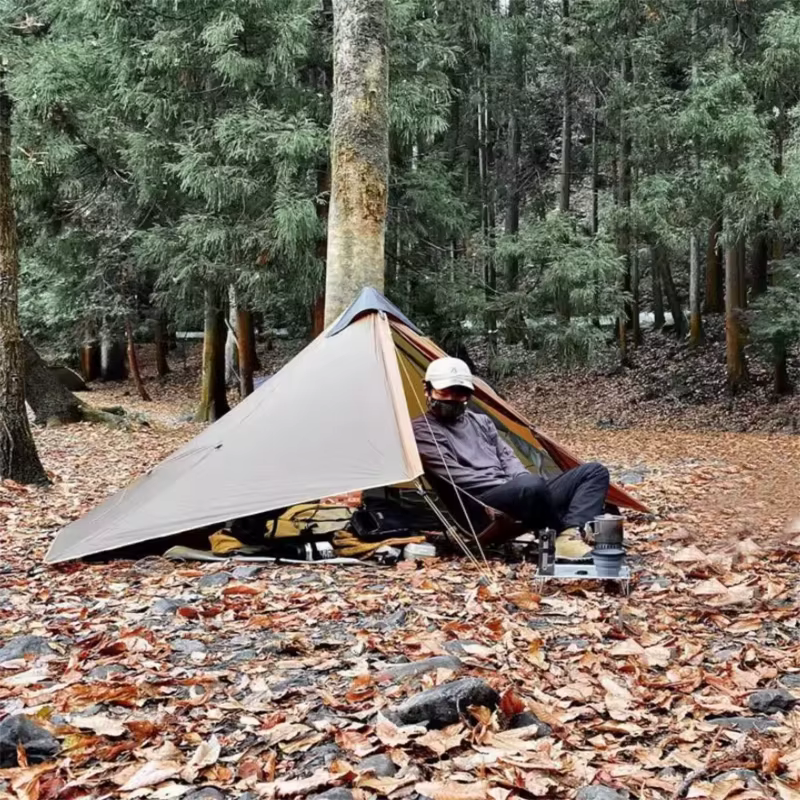 FLAME'S CREED Lanshan 1 personne tente de Camping ultralégère extérieure simple homme 3 saisons professionnel 15D