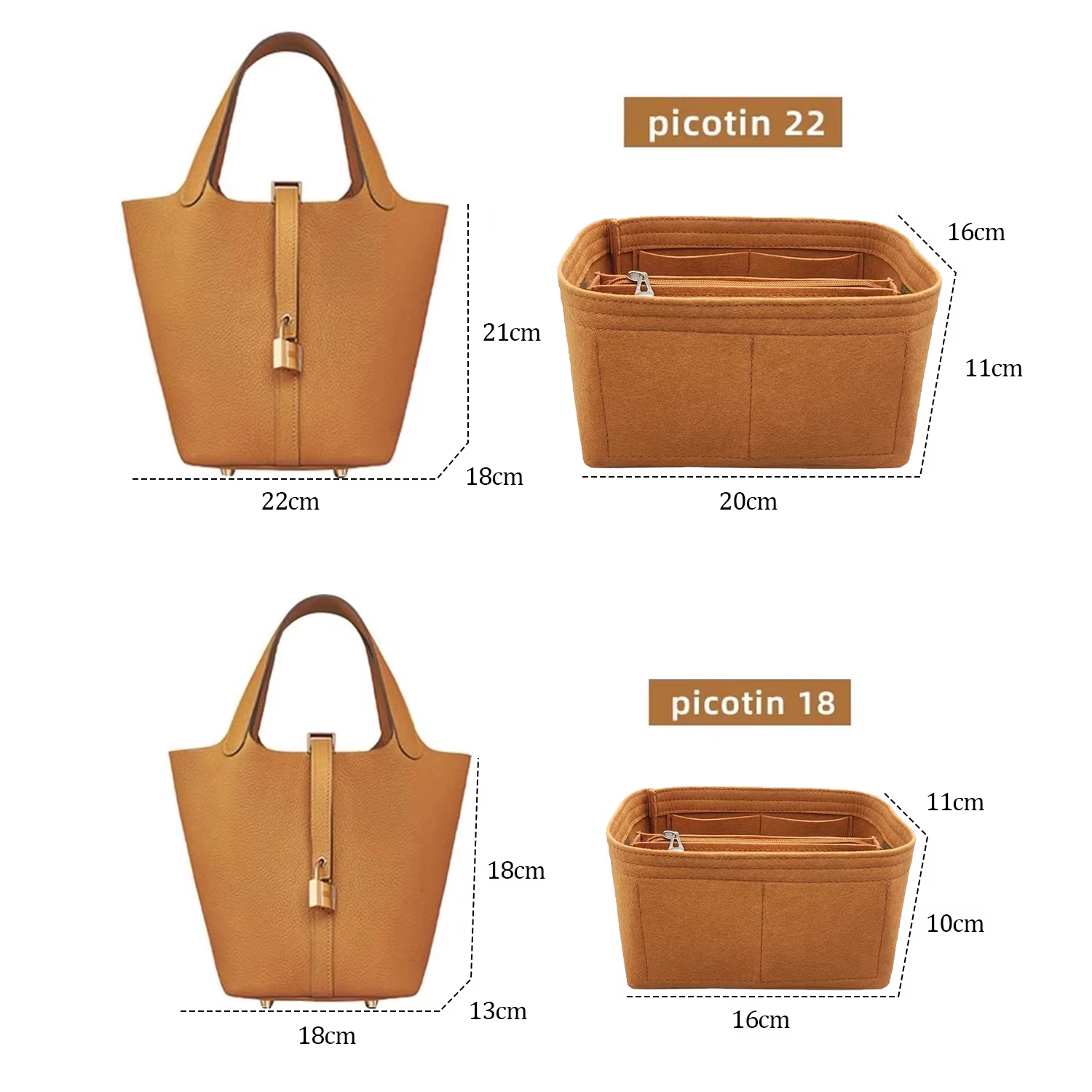 Organisateur de sac, insert de rangement