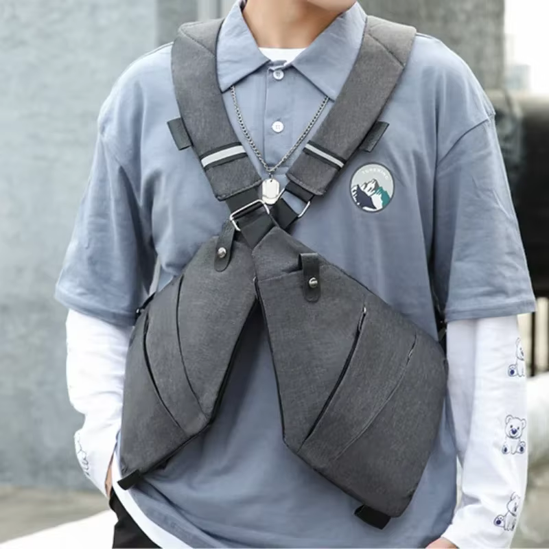 Sac Fino de voyage antivol pour hommes, sac initié antivol, sangle de sécurité antivol, stockage numérique, sacs de poitrine, marque