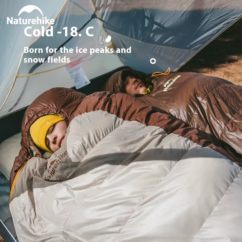 Naturerandonnée Snowbird sac de couchage 650FP duvet de canard chaud Camping en plein air coupe-vent 20D Nylon