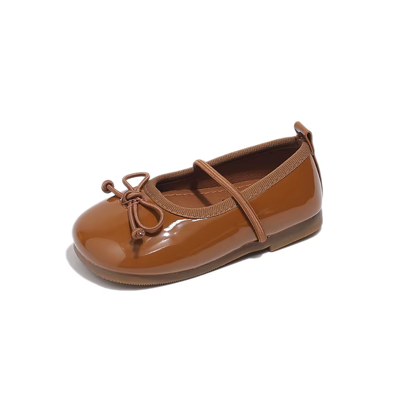 Petites chaussures Mary à enfiler pour filles, version coréenne, semelle souple, nœud, essence, printemps, automne, nouveau, 2024