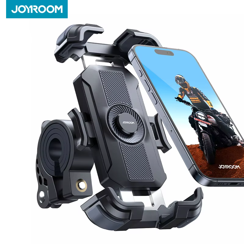Support de téléphone pour moto Joyroom, support de téléphone pour vélo amélioré, support de téléphone ultra-stable pour guidon de vélo, pince pour téléphone portable pour scooter