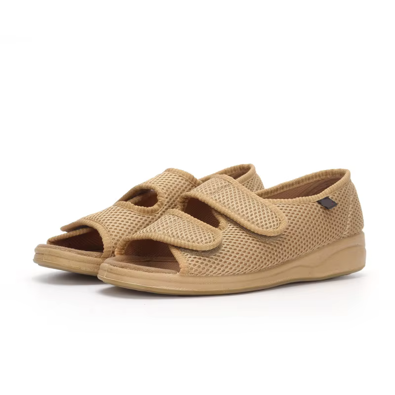 Chaussures élargies pour diabète pour personnes âgées Chaussures de taille réglable avec déformation du pouce valgus après graisse et gonflement des pieds