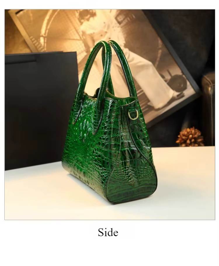 Sac à main femme motif crocodile, grande capacité, sac de jardin, nouveau style 2026, sac à bandoulière de luxe léger et tendance