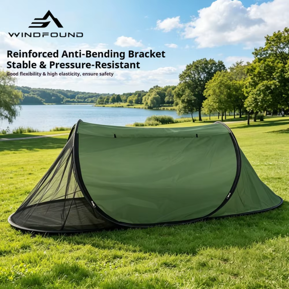 Une tente de camping portable pour une personne avec protection anti-moustiques