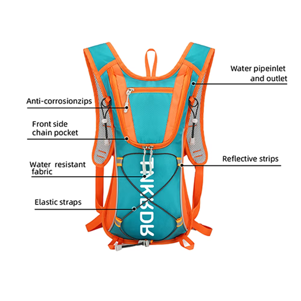 ThinkRider-Sac à dos d'hydratation léger, sac à dos de course avec vessie d'eau de 1L, sac de jour hydro-eau pour le cyclisme et la randonnée, 12L