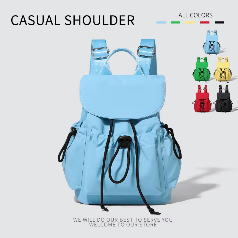 Sac à dos en tissu Oxford avec cordon de serrage pour femmes