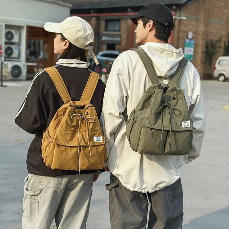 Voyage double usage petit sac à bandoulière double femmes léger à la mode marque collège étudiant classe déplacement simple montagne...