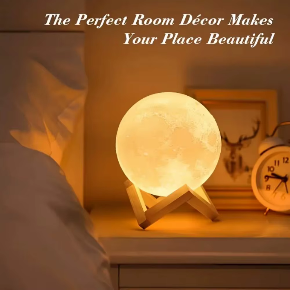 Lampe lunaire 3D, veilleuse