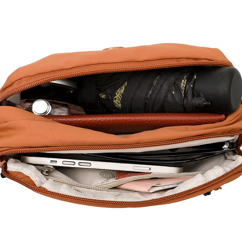2025 Nouveau Jialongshi Sac à bandoulière simple pour femme à la mode et polyvalent, sac à bandoulière décontracté et simple, tissu en nylon imperméable
