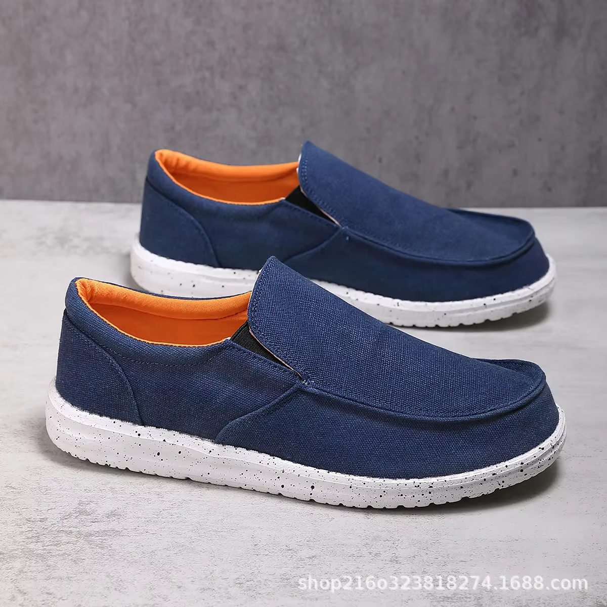 NIES DUDE Chaussures en toile pour hommes, style coréen, printemps-été, chaussures décontractées style vieux Pékin, basses, grande taille, semelle EVA