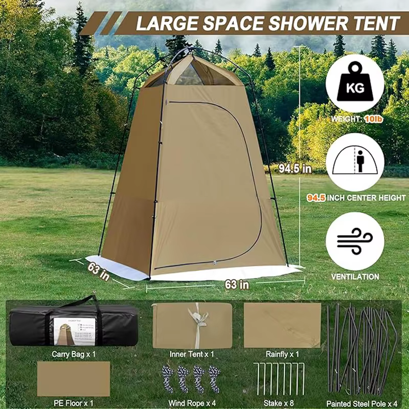 Tente de douche simple et étanche