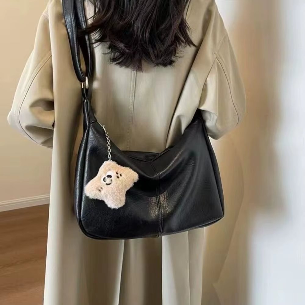 Sac à bandoulière tendance et décontracté pour femmes, en cuir PU, grande capacité, sac sous le bras, sac hobo rétro pour femmes