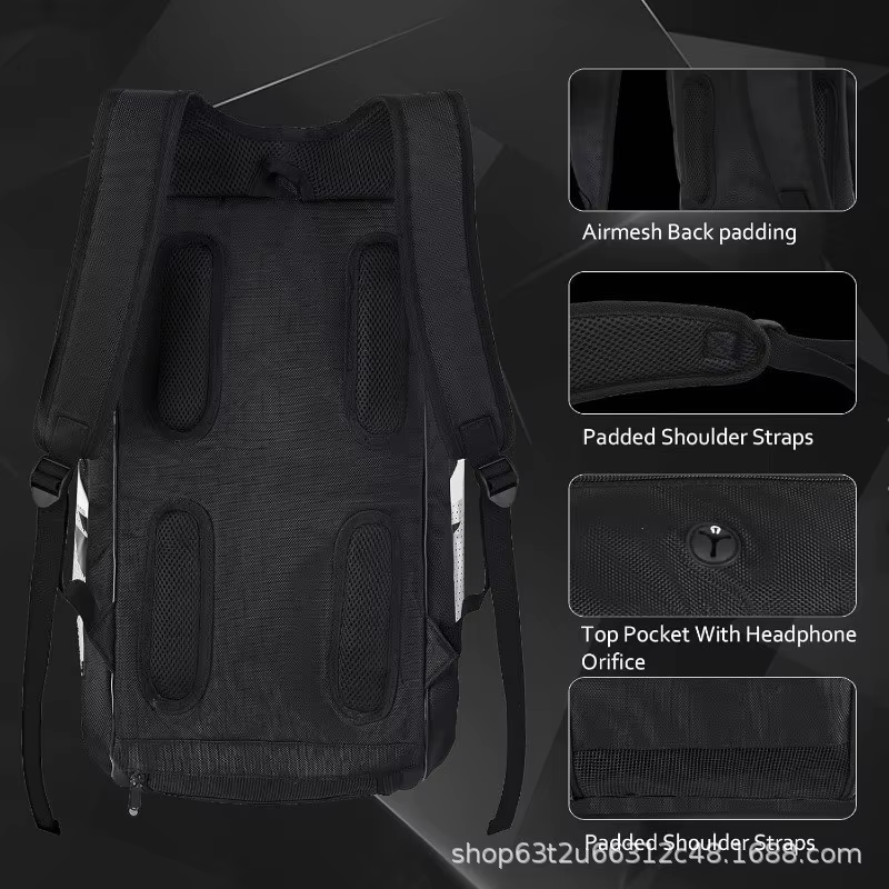 Sac à dos pour raquette de pickleball avec sac à balles, sac de sport imperméable, compartiment respirant pour chaussures, sac de rangement pour raquettes