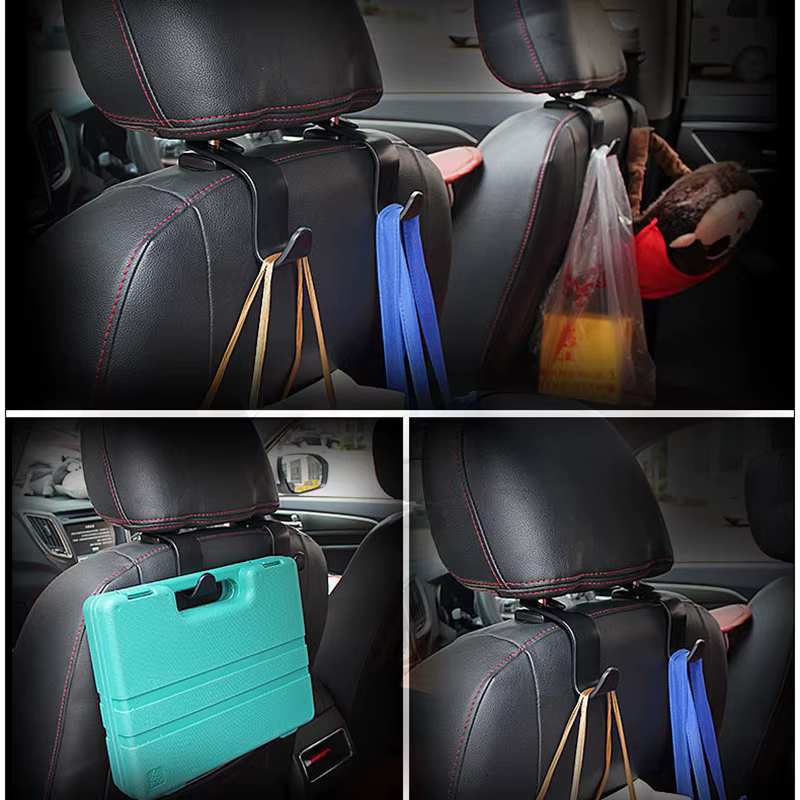 Crochets de repos de sauna de voiture pour sacs, support de dossier de siège, clips de support d'évaluation, crochets de fixation automatiques, rangement de voiture, accessoires intérieurs, 1/4 pièces