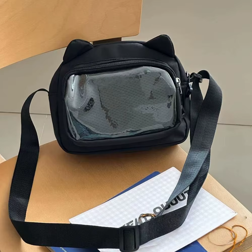 Japonais Harajuku mignon filles Y2K Transparent dessin animé Ita sac Ulzzang poupée sac polyvalent sac à bandoulière décontracté téléphone portable
