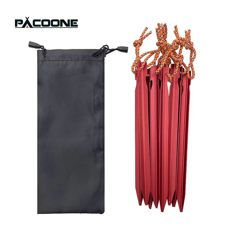 Pacoone 10 pièces/lot 18cm chevilles de tente en aluminium rond piquet