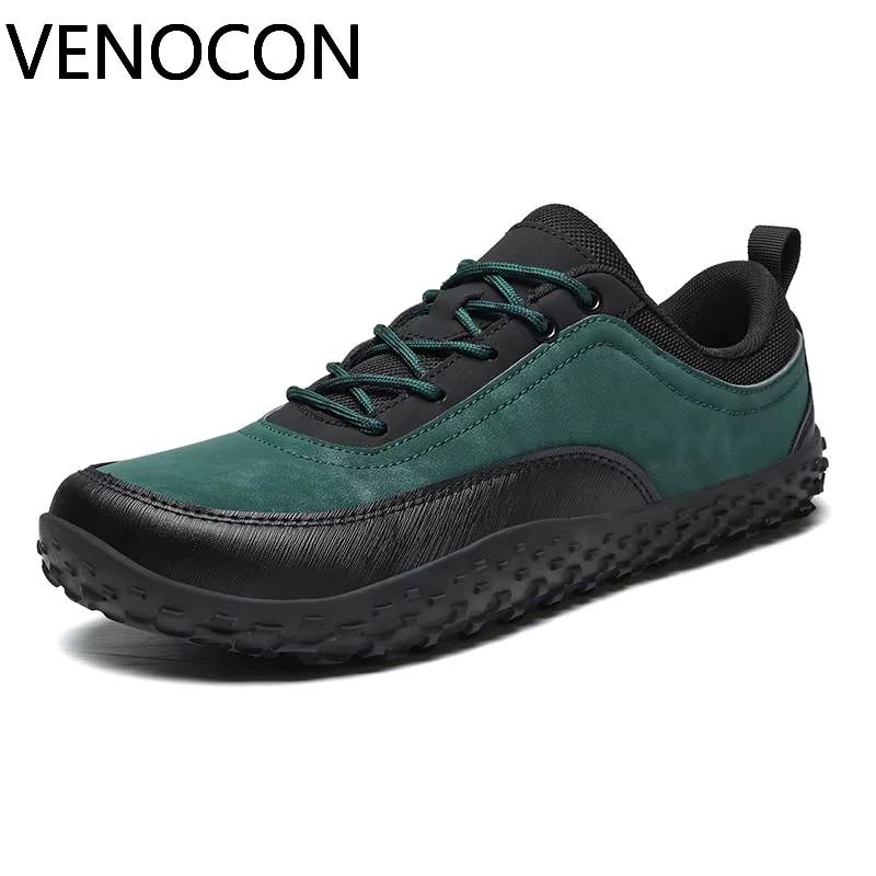 Chaussures de randonnée légères VENOCON Barefoot Minimalist Extra Ball Wide Nose Toe Box en tissu et cuir pour homme et femme