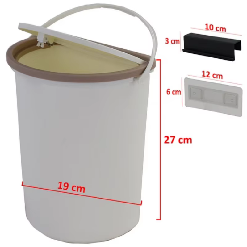 Poubelle 10L avec couvercle pour camping-car