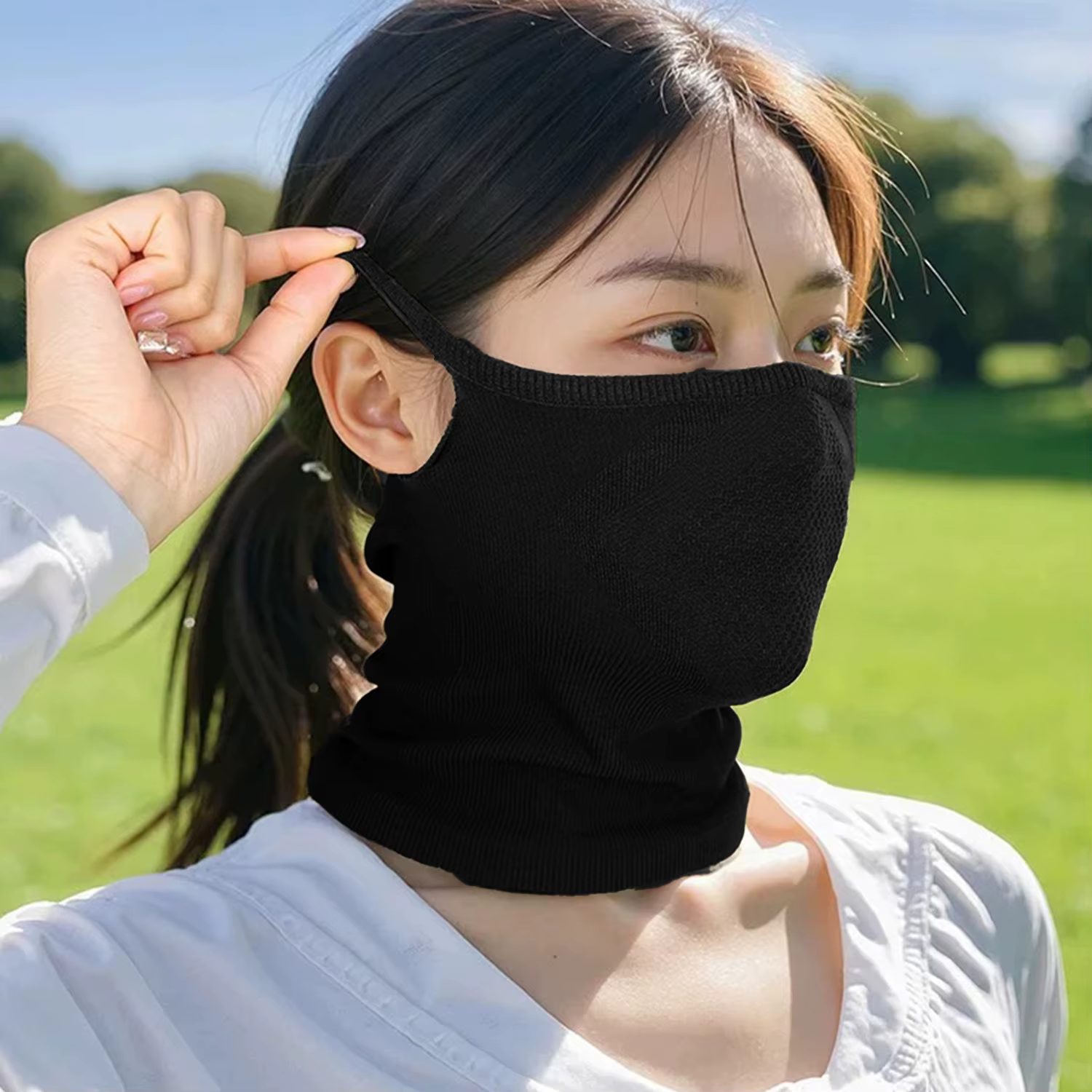 Sport plein visage respirant Protection solaire cyclisme vélo couverture faciale masques réutilisables randonnée Camping course cache-cou écharpe douce
