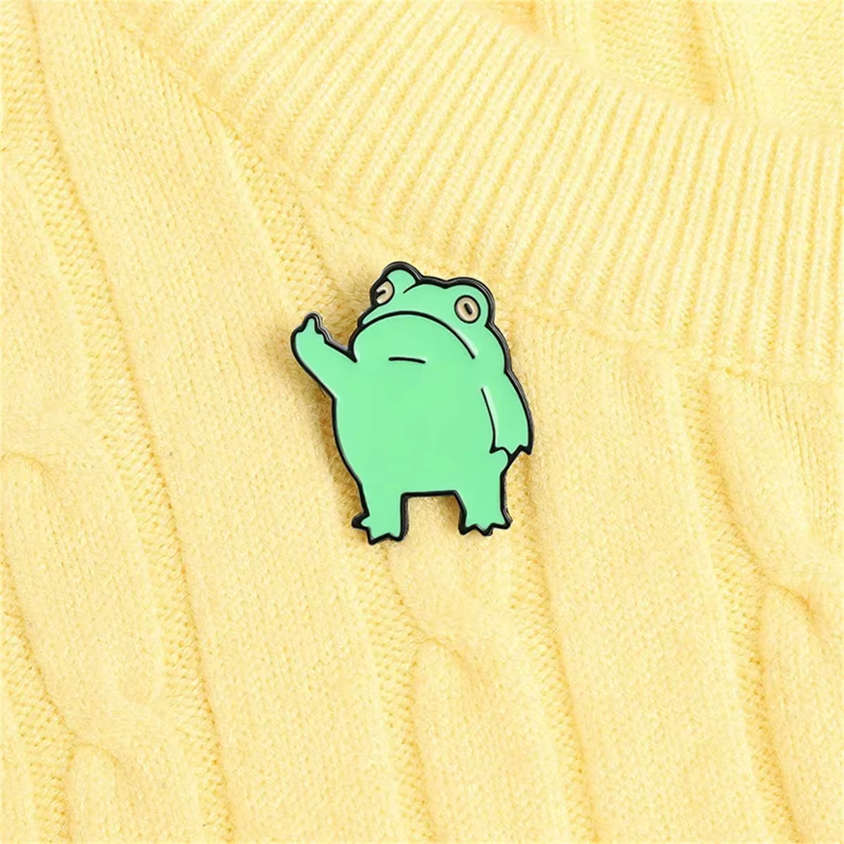 Broche en alliage de grenouille verticale