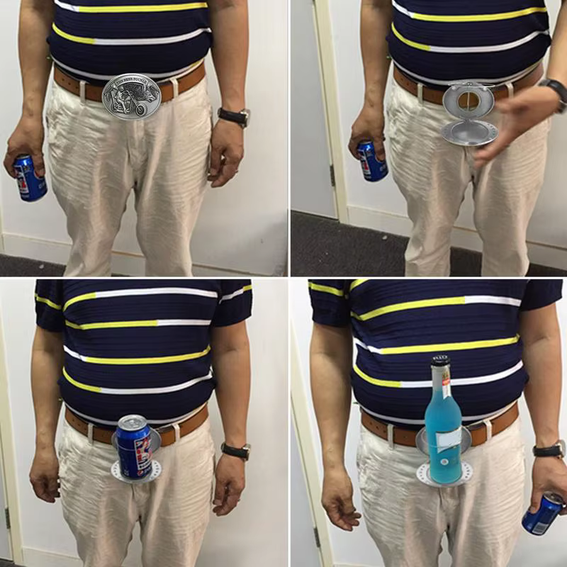 Porte-bière avec boucle de ceinture