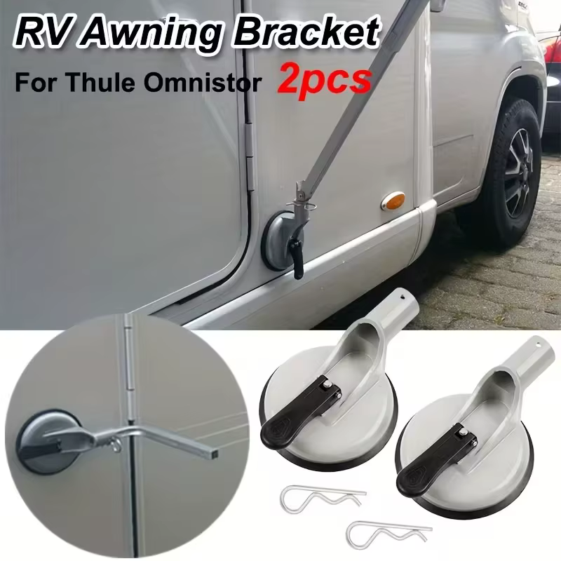 Support de fixation pour auvent Thule Omnistor RV, 2 pièces, Compatible avec les camping-cars, ventouse robuste, facile à installer