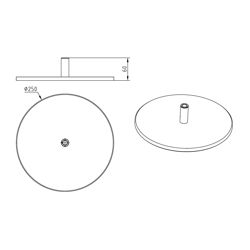 Base Ronde Entièrement Métallique pour Lampe de Travail LED, Accessoire de Lampe de Table Robuste, Lampe d'Atelier de Bijouterie