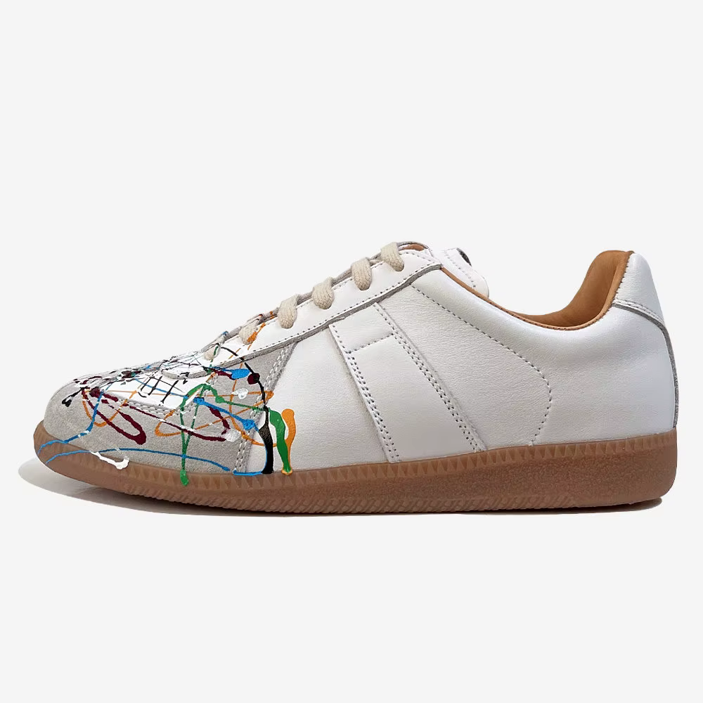 Sneakers rétro GAT, fabriquées à la main en cuir véritable, baskets de l'armée allemande, chaussures décontractées plates et luxueuses pour hommes et femmes, printemps automne, marche