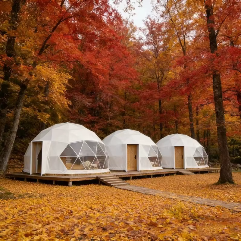 Tentes dôme modulaires préfabriquées pour hôtels